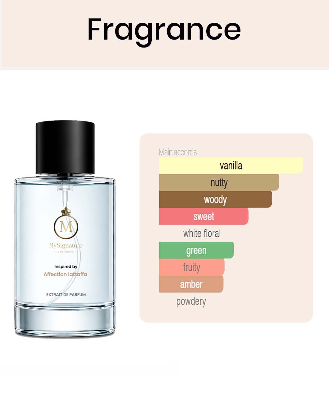 Unisex Sweet Gourmand Perfume Inspired by Lattafa Affection | Mysignatureperfumery